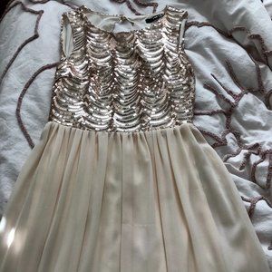 Prom Dress - long, blush, open back, size small